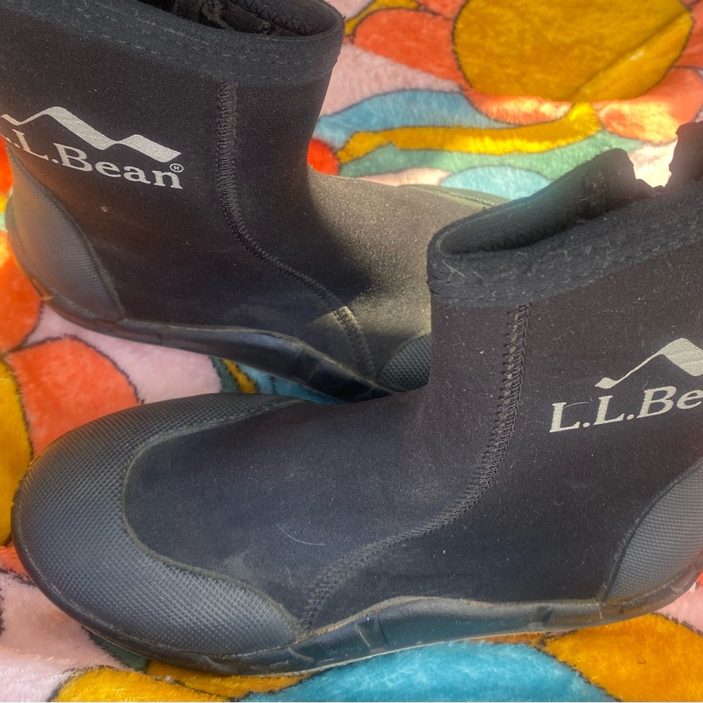 L.L. Bean Black Neoprene Women's Winter Zip-Front Boots